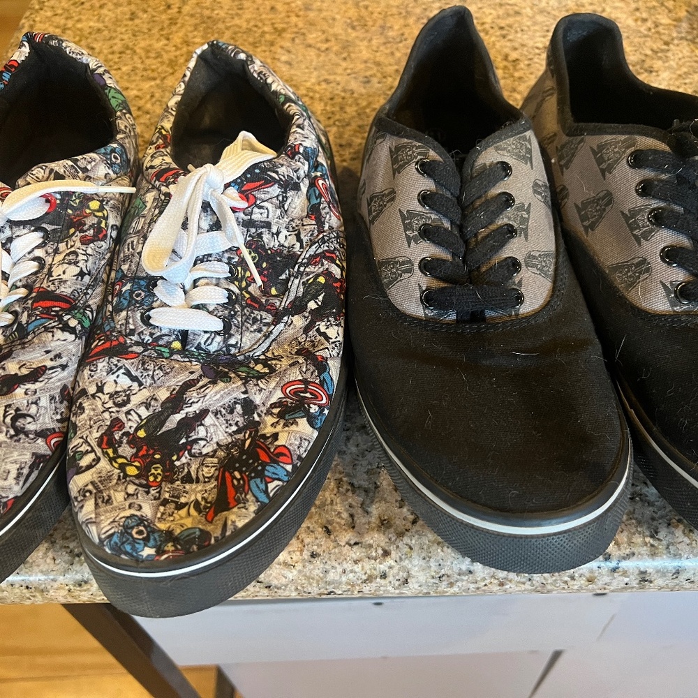 COPY - Scifi shoes. Darth vader and marvel super hero both pairs included